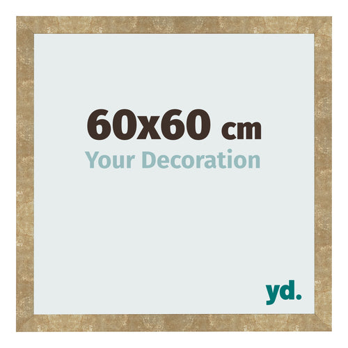 Fotokader 60x60cm Goud Antiek MDF Bologna Voorzijde Maat | Yourdecoration.be