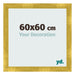 Fotokader 60x60cm Goud Vintage MDF Pisa Voorzijde Maat | Yourdecoration.be