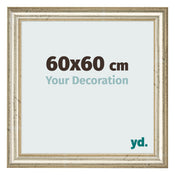 Fotokader 60x60cm Metaalglans MDF Lazio Voorzijde Maat | Yourdecoration.be