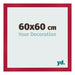 Fotokader 60x60cm Rood MDF Bologna Voorzijde Maat | Yourdecoration.be