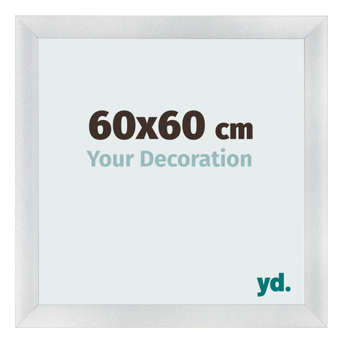 Fotokader 60x60cm Zilver Mat MDF Pisa Voorzijde Maat | Yourdecoration.be