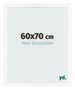 Fotokader 60x70 cm Wit Mat MDF Bologna Voorzijde Maat | Yourdecoration.be