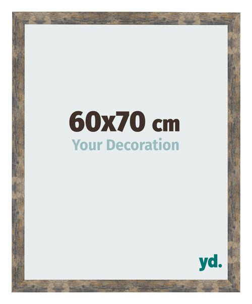 Fotokader 60x70cm Blauw Goud Gemeleerd MDF Bologna Voorzijde Maat | Yourdecoration.be