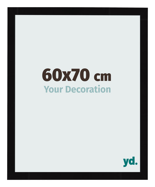 Fotokader 60x70cm Zwart Hoogglans MDF Bologna Voorzijde Maat | Yourdecoration.be