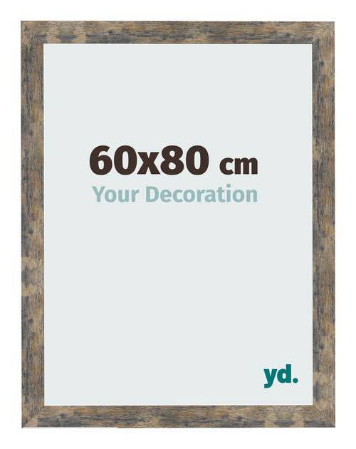 Fotokader 60x80cm Blauw Goud Gemeleerd MDF Bologna Voorzijde Maat | Yourdecoration.be