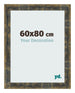 Fotokader 60x80cm Blauw Goud Gemeleerd MDF Pisa Voorzijde Maat | Yourdecoration.be