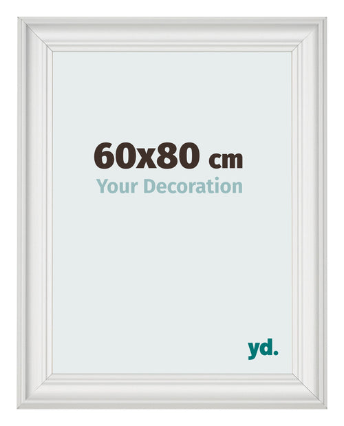 Fotokader 60x80cm Wit Geveegd MDF Lazio Voorzijde Maat | Yourdecoration.be
