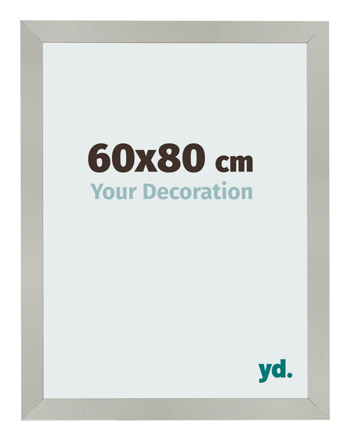 Fotokader 60x80cm Zilver Mat MDF Bologna Voorzijde Maat | Yourdecoration.be