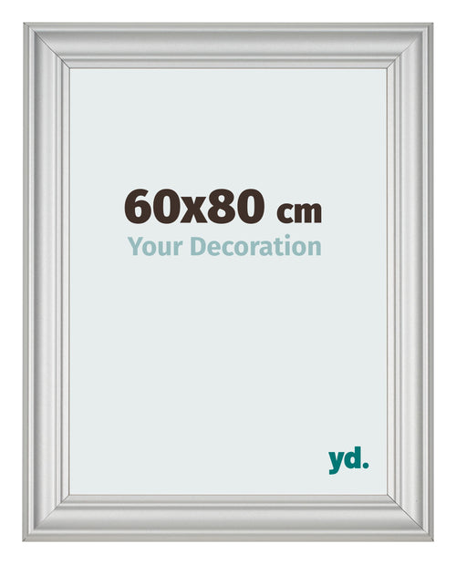 Fotokader 60x80cm Zilver Mat MDF Lazio Voorzijde Maat | Yourdecoration.be