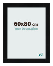 Fotokader 60x80cm Zwart Hoogglans MDF Pisa Voorzijde Maat | Yourdecoration.be