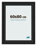 Fotokader 60x80cm Zwart Houtnerf MDF Lazio Voorzijde Maat | Yourdecoration.be