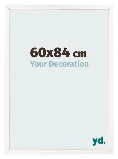 Fotokader 60x84 cm Wit Hoogglans MDF Bologna Voorzijde Maat | Yourdecoration.be