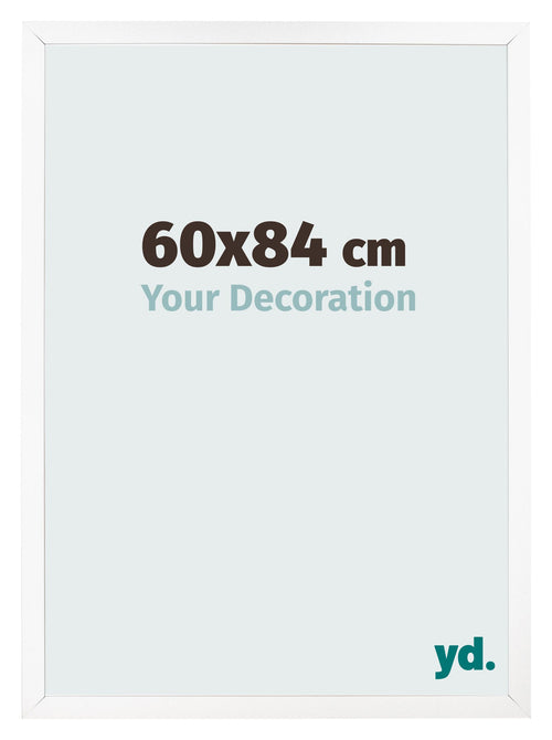 Fotokader 60x84 cm Wit Mat MDF Bologna Voorzijde Maat | Yourdecoration.be