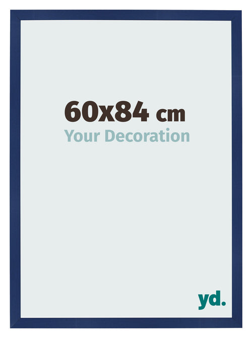 Fotokader 60x84cm Donkerblauw Geveegd MDF Bologna Voorzijde Maat | Yourdecoration.be