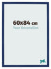 Fotokader 60x84cm Donkerblauw Geveegd MDF Bologna Voorzijde Maat | Yourdecoration.be
