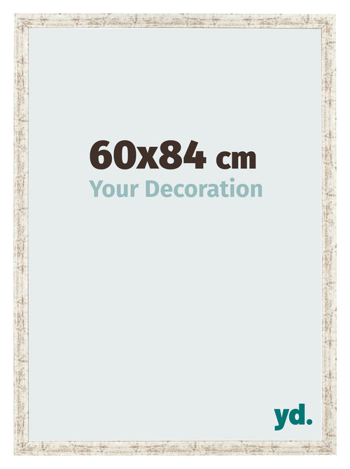 Fotokader 60x84cm Wit Vintage MDF Bologna Voorzijde Maat | Yourdecoration.be