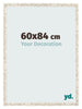 Fotokader 60x84cm Wit Vintage MDF Bologna Voorzijde Maat | Yourdecoration.be