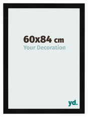 Fotokader 60x84cm Zwart Hoogglans MDF Pisa Voorzijde Maat | Yourdecoration.be