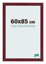 Fotokader 60x85 cm Wijnrood Geveegd MDF Bologna Voorzijde Maat | Yourdecoration.be