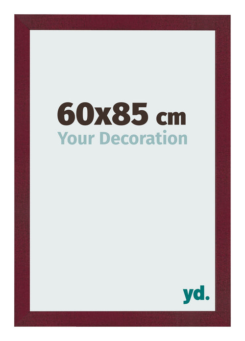 Fotokader 60x85 cm Wijnrood Geveegd MDF Bologna Voorzijde Maat | Yourdecoration.be