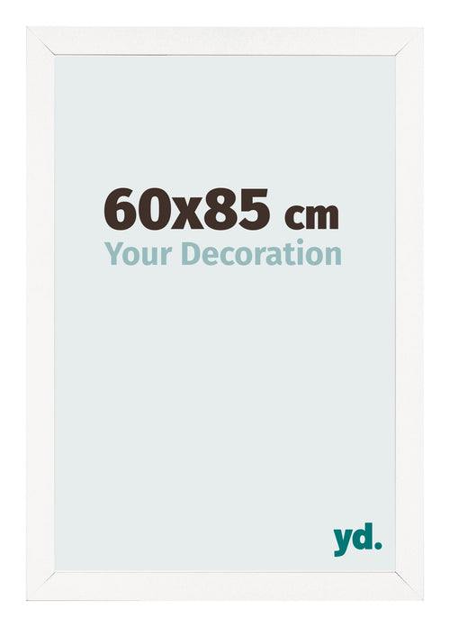 Fotokader 60x85 cm Wit Hoogglans MDF Bologna Voorzijde Maat | Yourdecoration.be
