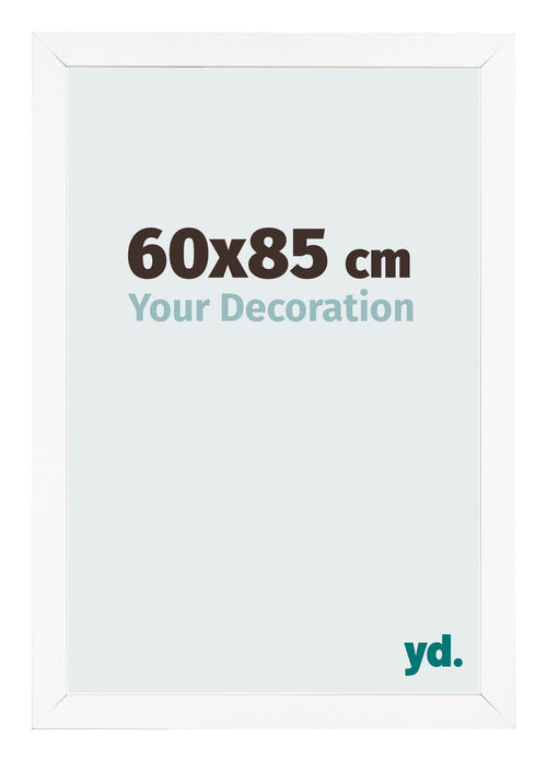 Fotokader 60x85 cm Wit Mat MDF Bologna Voorzijde Maat | Yourdecoration.be
