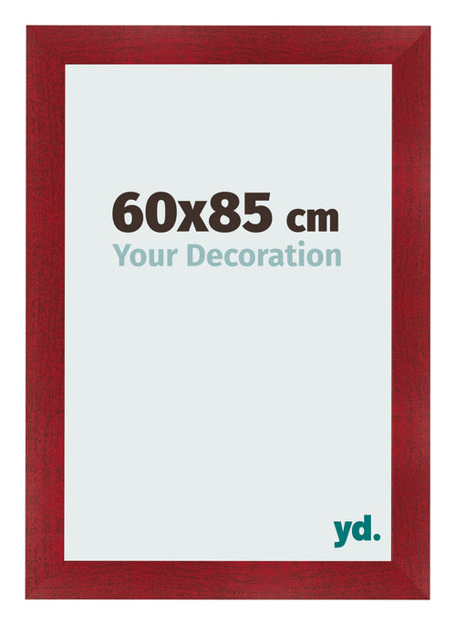 Fotokader 60x85cm Wijnrood Geveegd MDF Pisa Voorzijde Maat | Yourdecoration.be