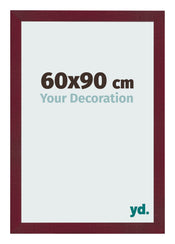 Fotokader 60x90 cm Wijnrood Geveegd MDF Bologna Voorzijde Maat | Yourdecoration.be