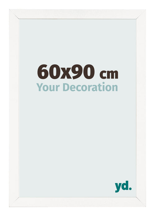 Fotokader 60x90 cm Wit Hoogglans MDF Bologna Voorzijde Maat | Yourdecoration.be