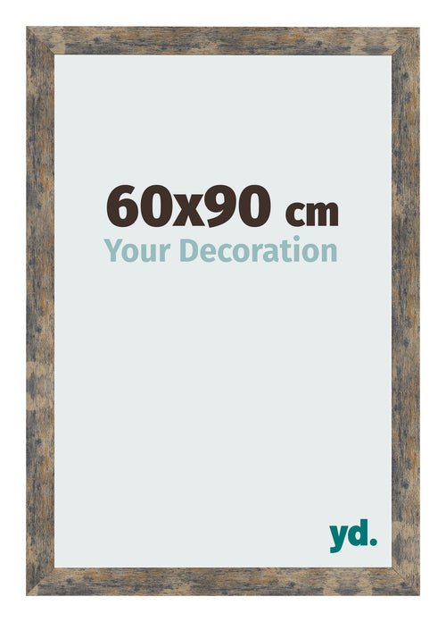 Fotokader 60x90cm Blauw Goud Gemeleerd MDF Bologna Voorzijde Maat | Yourdecoration.be