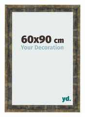 Fotokader 60x90cm Blauw Goud Gemeleerd MDF Pisa Voorzijde Maat | Yourdecoration.be