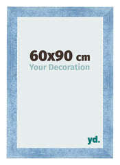 Fotokader 60x90cm Helder Blauw Geveegd MDF Pisa Voorzijde Maat | Yourdecoration.be