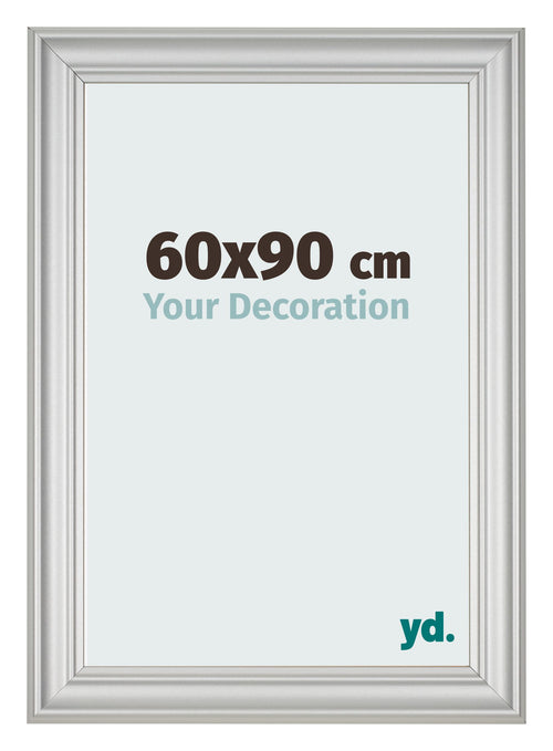 Fotokader 60x90cm Zilver Mat MDF Lazio Voorzijde Maat | Yourdecoration.be