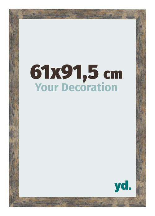 Fotokader 61x91 5cm Blauw Goud Gemeleerd MDF Bologna Voorzijde Maat | Yourdecoration.be