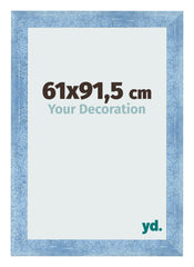 Fotokader 61x91 5cm Helder Blauw Geveegd MDF Pisa Voorzijde Maat | Yourdecoration.be