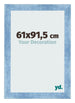 Fotokader 61x91 5cm Helder Blauw Geveegd MDF Pisa Voorzijde Maat | Yourdecoration.be