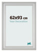 Fotokader 62x93cm Zilver Mat MDF Lazio Voorzijde Maat | Yourdecoration.be