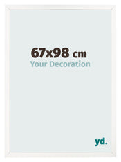 Fotokader 67x98 cm Wit Hoogglans MDF Bologna Voorzijde Maat | Yourdecoration.be