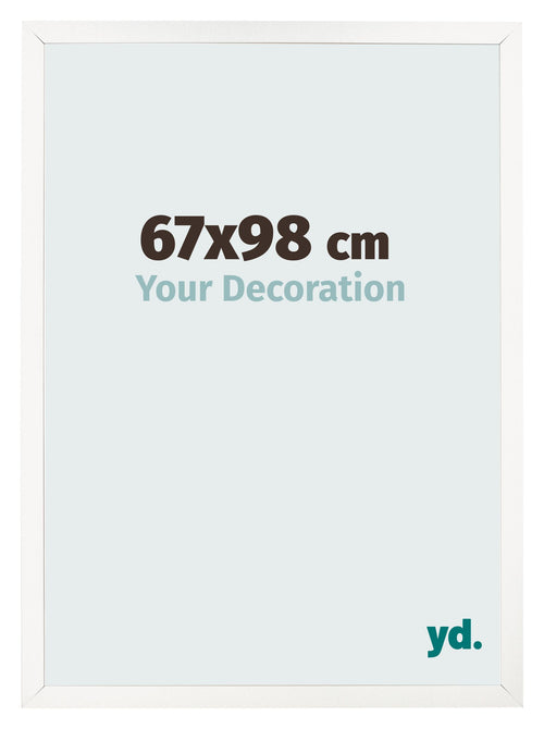 Fotokader 67x98 cm Wit Hoogglans MDF Bologna Voorzijde Maat | Yourdecoration.be