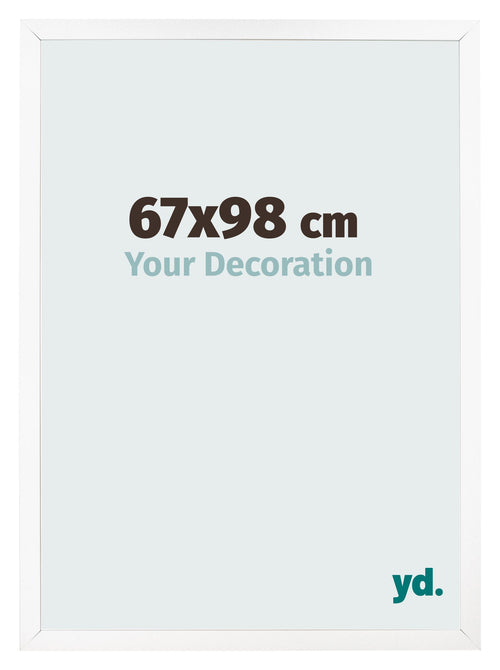Fotokader 67x98 cm Wit Mat MDF Bologna Voorzijde Maat | Yourdecoration.be