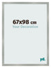 Fotokader 67x98cm Aluminium Geborsteld MDF Bologna Voorzijde Maat | Yourdecoration.be