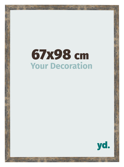 Fotokader 67x98cm Blauw Goud Gemeleerd MDF Bologna Voorzijde Maat | Yourdecoration.be