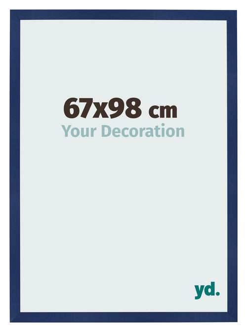 Fotokader 67x98cm Donkerblauw Geveegd MDF Bologna Voorzijde Maat | Yourdecoration.be