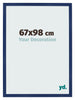 Fotokader 67x98cm Donkerblauw Geveegd MDF Bologna Voorzijde Maat | Yourdecoration.be
