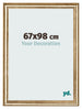 Fotokader 67x98cm Goud Antiek MDF Lazio Voorzijde Maat | Yourdecoration.be