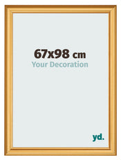 Fotokader 67x98cm Goud Mat MDF Lazio Voorzijde Maat | Yourdecoration.be