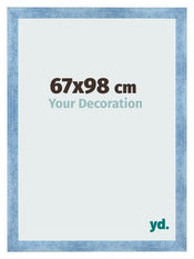 Fotokader 67x98cm Helder Blauw Geveegd MDF Pisa Voorzijde Maat | Yourdecoration.be