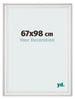 Fotokader 67x98cm Wit Geveegd MDF Lazio Voorzijde Maat | Yourdecoration.be