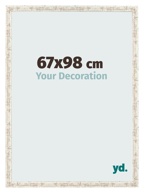 Fotokader 67x98cm Wit Vintage MDF Bologna Voorzijde Maat | Yourdecoration.be