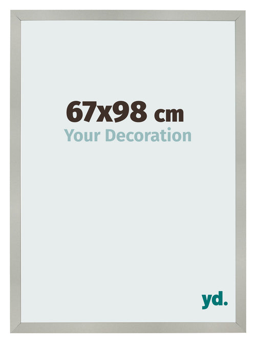 Fotokader 67x98cm Zilver Mat MDF Bologna Voorzijde Maat | Yourdecoration.be